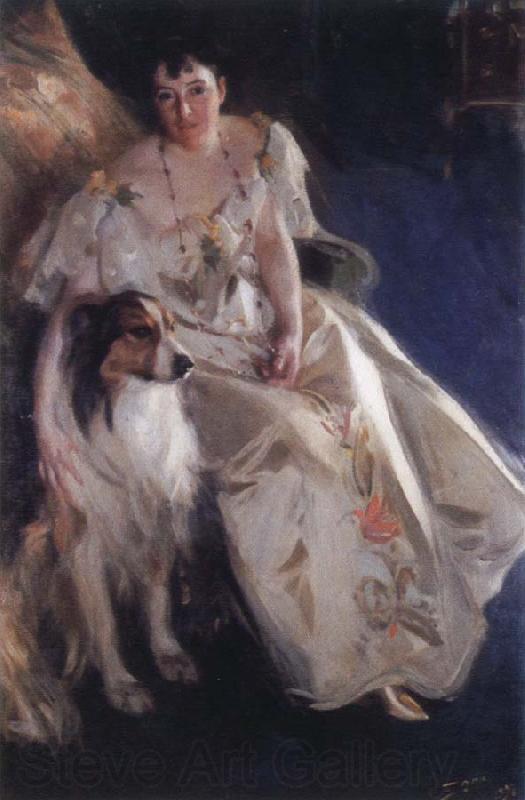 Anders Zorn mrs.walter rathbone bacon France oil painting art